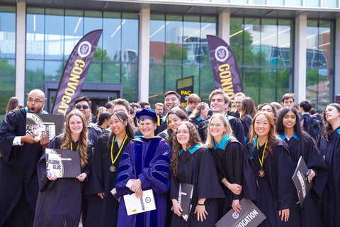 Group of Science grads at convocation