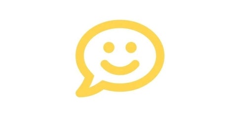 smiley face in a chat bubble