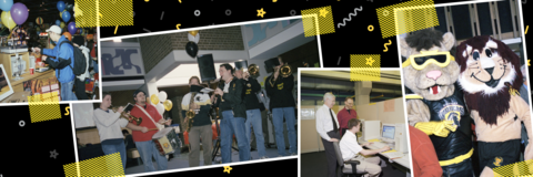 Banner celebrating the Class of 2001 reunion anniversary