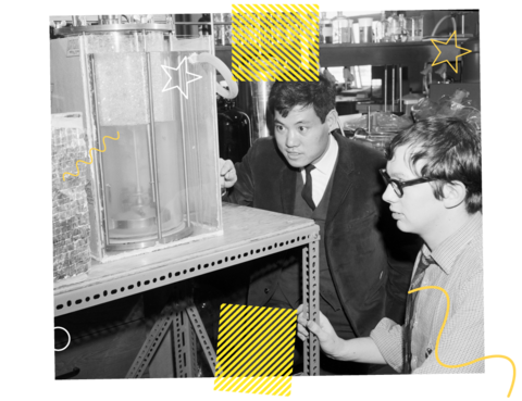 1969 2 people in a lab