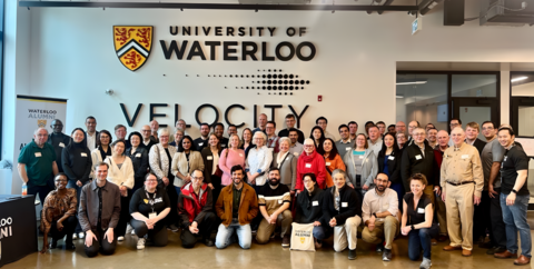 group photo from alumni event