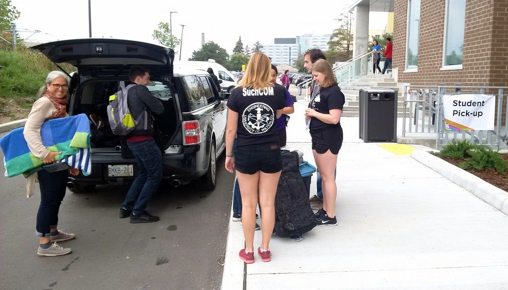 Carl and Jennifer dropping their son off at the University of Waterloo