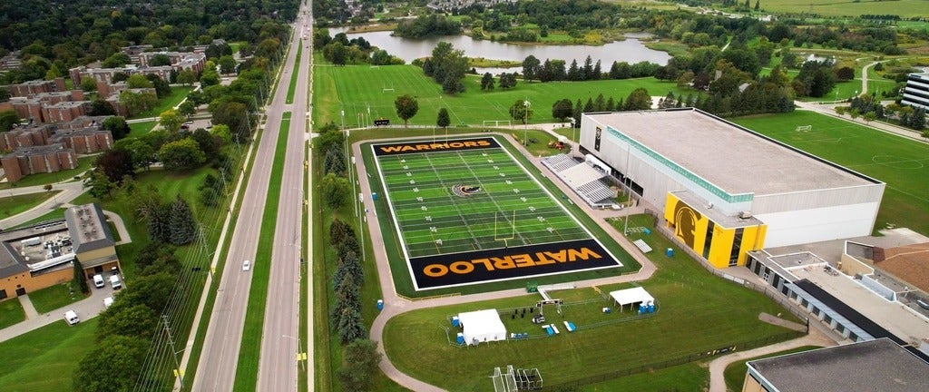 View of Warrior Field from above