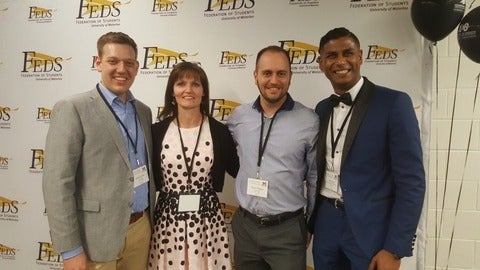 Del and friends at the FEDS 50th gala