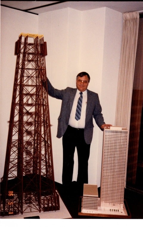 Gordon Sterling with building models
