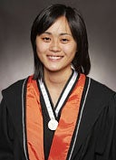 Tania Cheng wearing gold medal