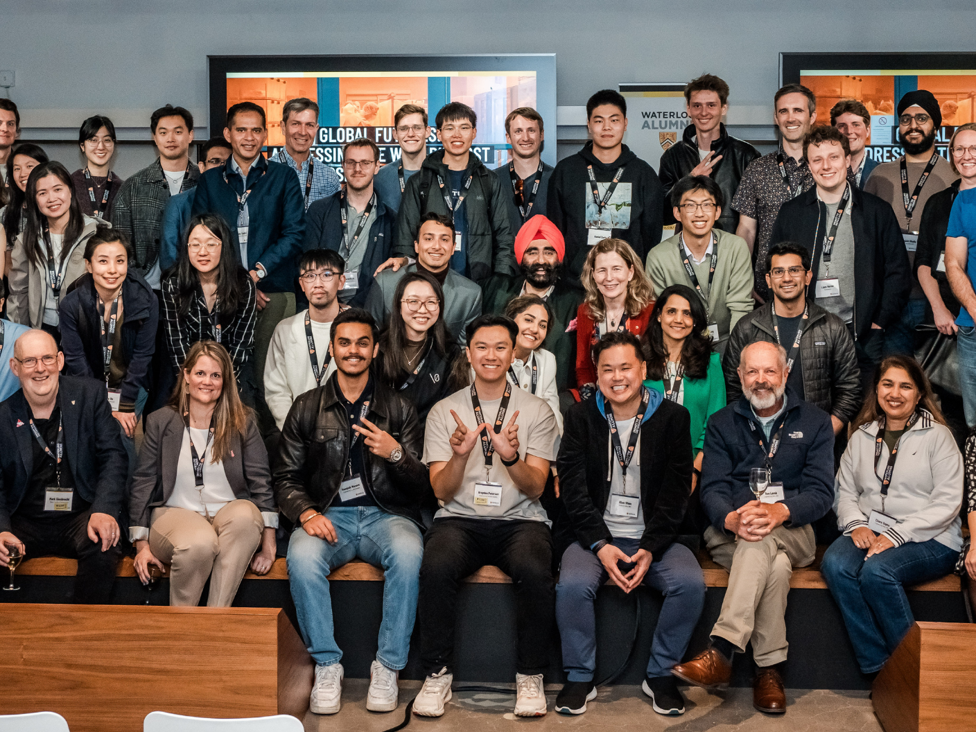 group of people smiling