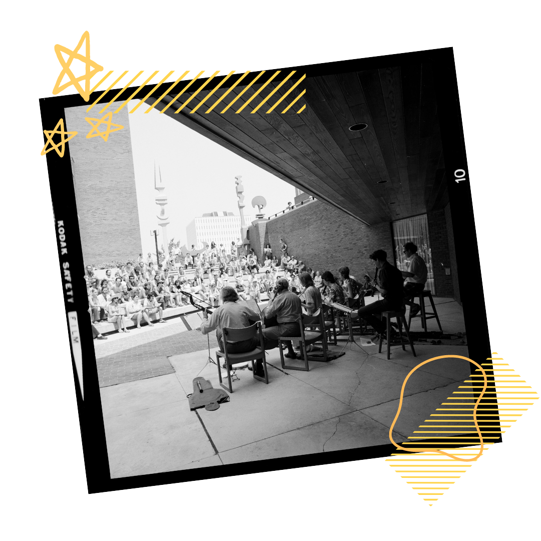 1974 a band playing outside
