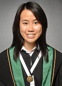 Iris Leung wearing gold medal