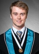 Ilia Droujinine wearing gold medal