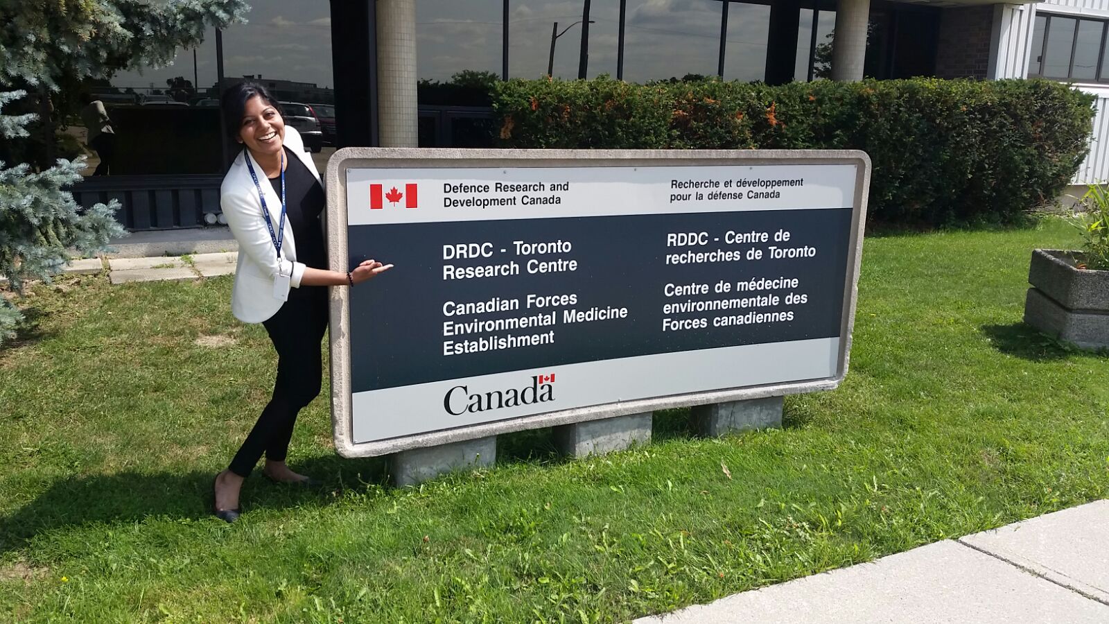 Janani at the DRDC Toronto Research Centre