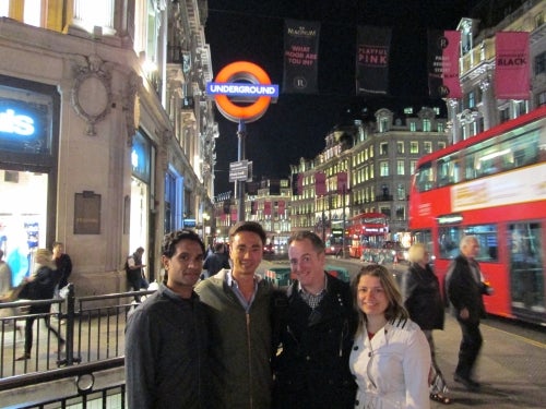 Group Smiling in London