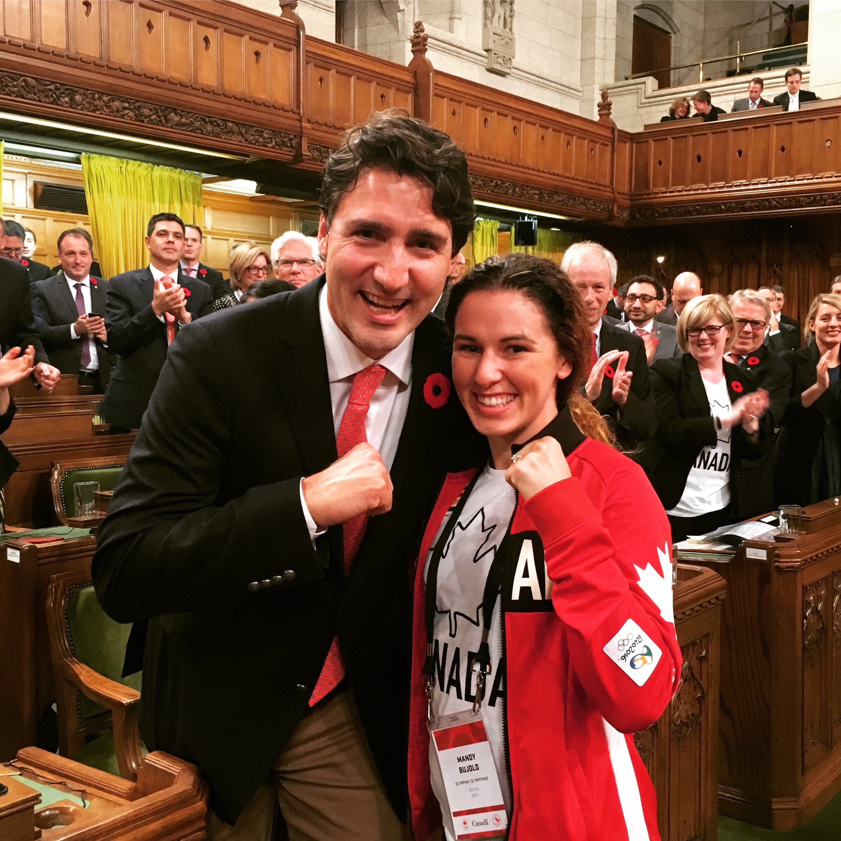 Mandy with Justin Trudeau