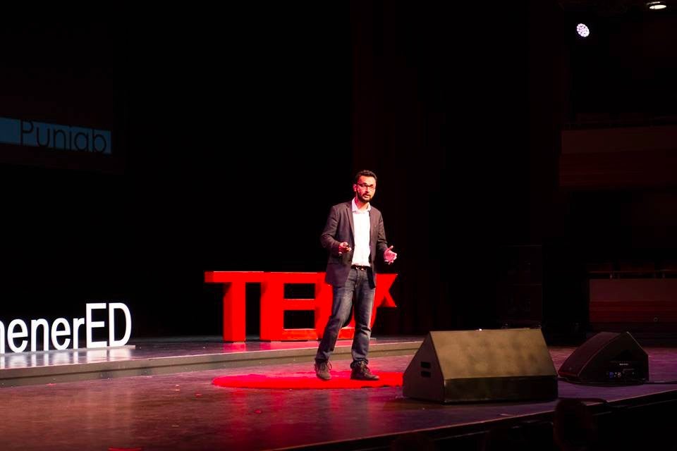 Nirbhay Singh giving a TED talk