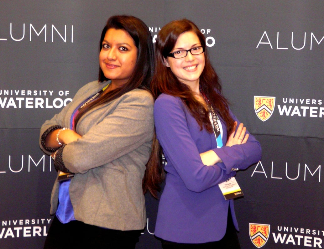 Headshot of Tori Gentile (on right) beside fellow co-op placement Wardah Anwer