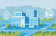 medical buildings clipart