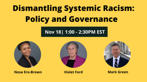 Dismantling Systemic Racism: Policy & Governance 