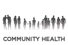 Crowd icon representing community health.