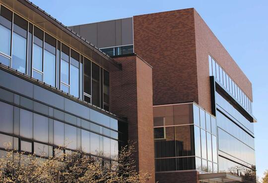 Exterior of new Applied Health Sciences expansion.