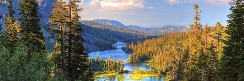 River at the base of a mountain