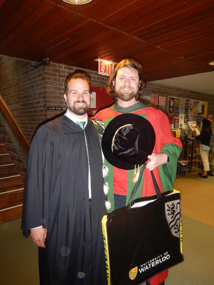 Marc Aucoin and Eric Blondeel at convocation 