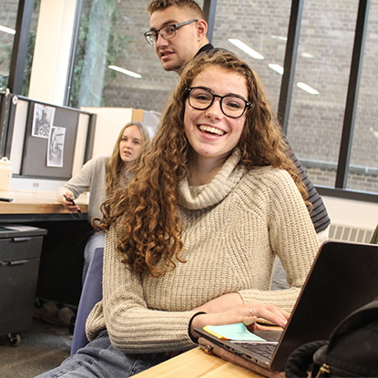 students in studio