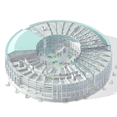 Coliseum 3D model of new structure