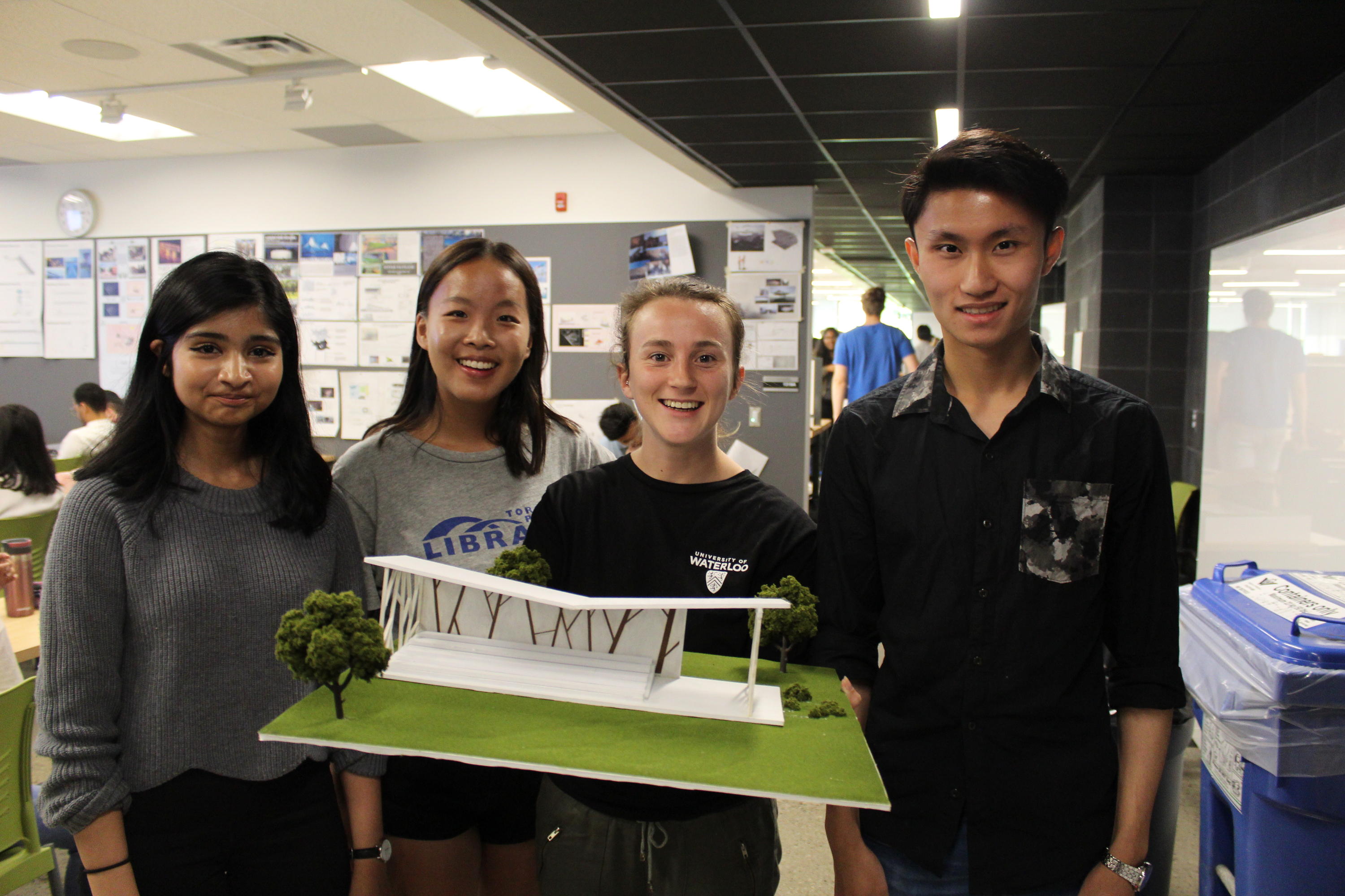 pavilion model with student group