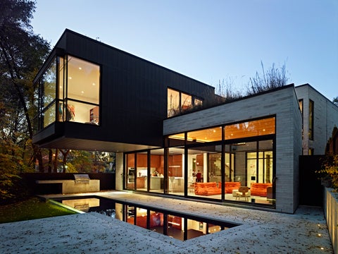 Exterior of Cedarville Ravine House by Drew Mandel Architects