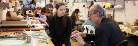 professor teaching student