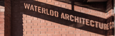 Shadow of waterloo school of architecture sign