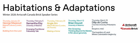 link to details about the Winter 2026 Arriscraft Canada Brick Speaker Series