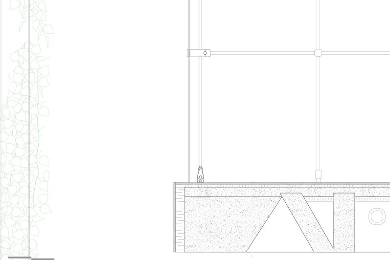 detailed architectural drawing of the floor section of a building