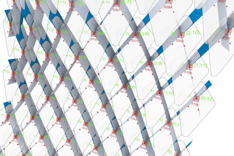 Computer mock up of an architectural art installation