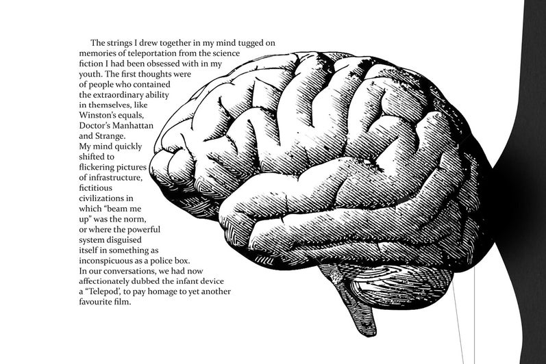 Hand drawn Brain with text regarding visual memory