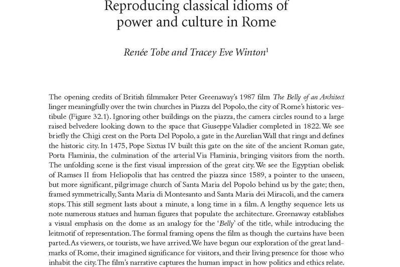 Tracey Eve Winton - Winton Tobe Underbelly Routhledge Handbook on the Reception of Classical Architecture