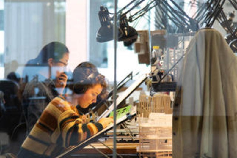 A view of the studio space from the Loft