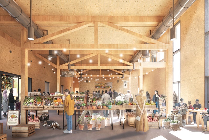 Market indoor rendering