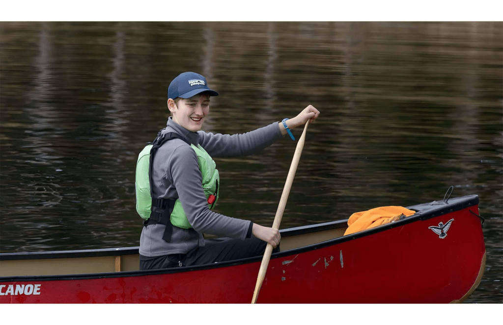 Alexa Holder canoeing