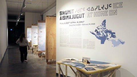 Interior of a gallery exhibition