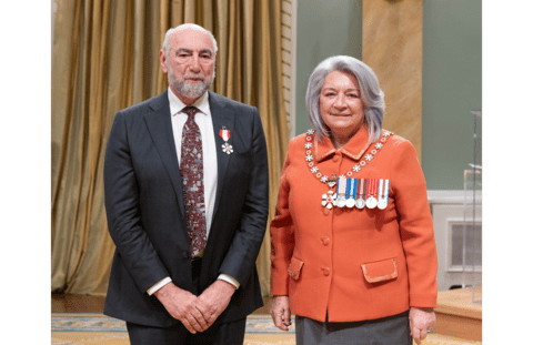 Rick Haldenby receives his Order of Canada from Governor General Mary Simon