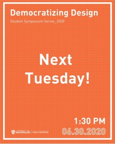 Democratizing Design Symposium poster