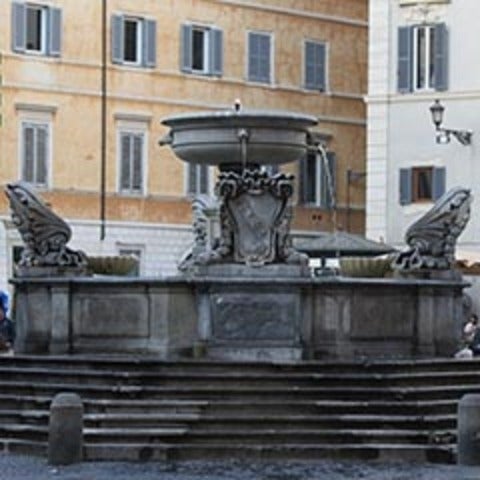 The Fountain in Piazza Santa Maria in Trastevere
