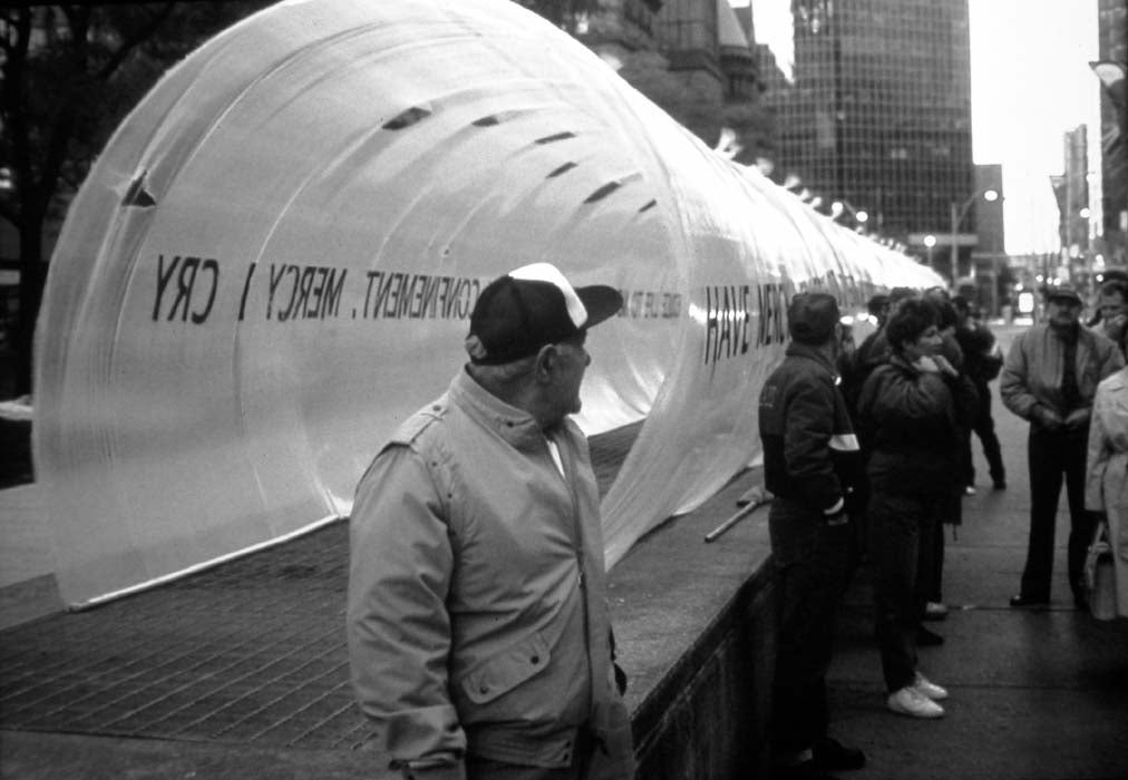 (inflatable) 1996  October Group, photo by
 Kenneth Hayes