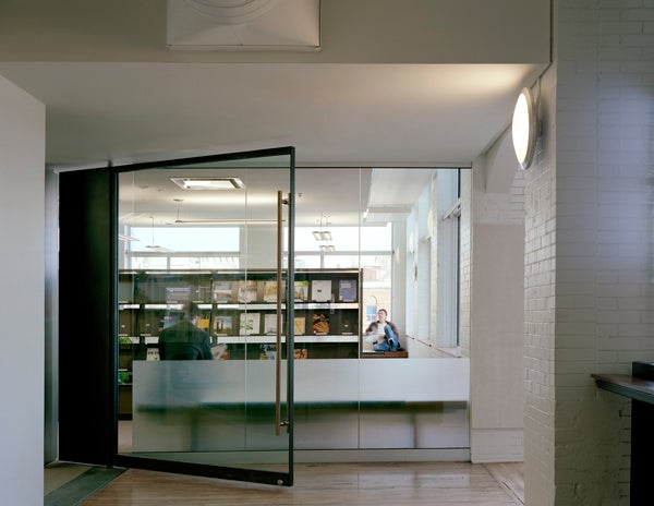 A view of library through its window wall
