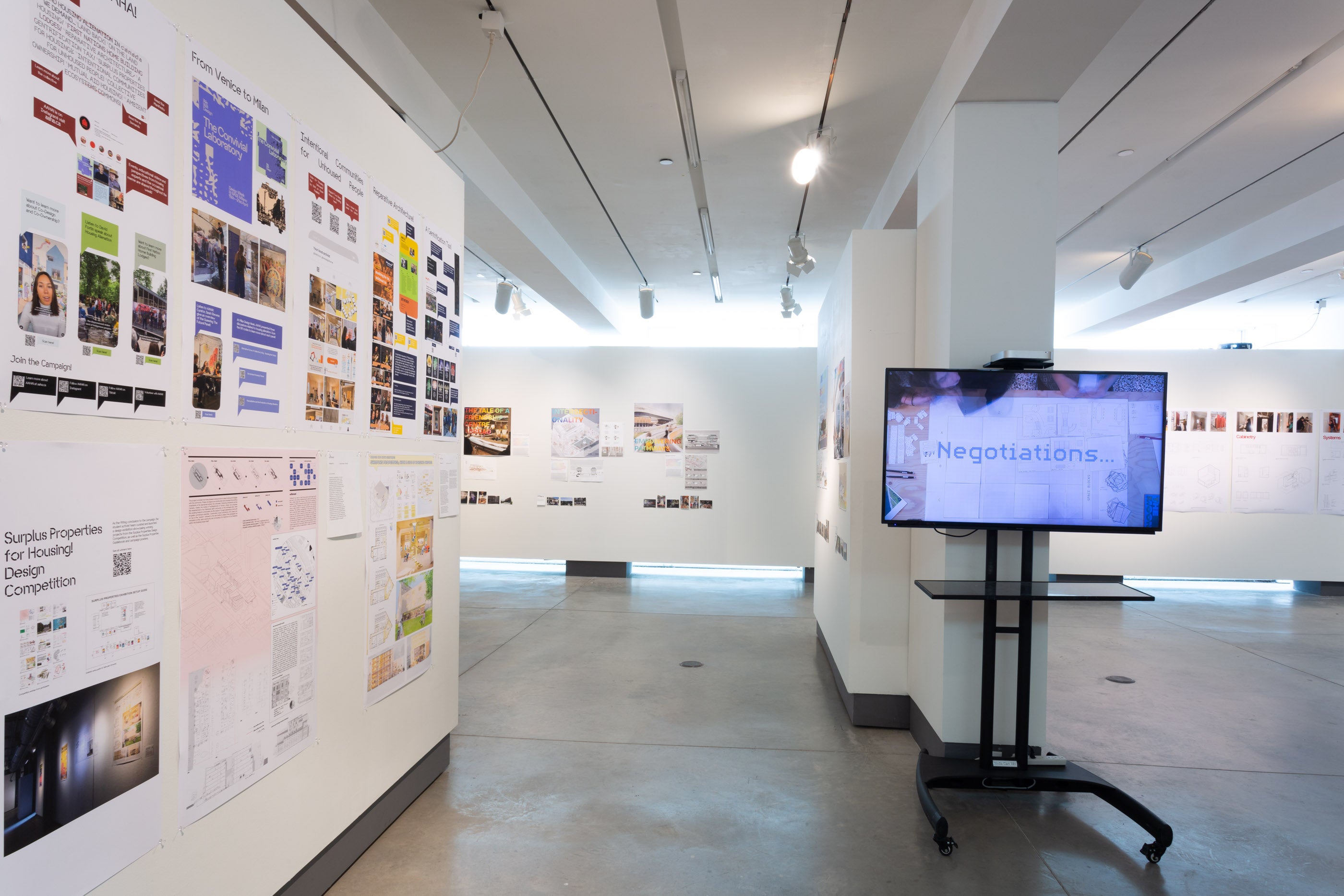 Image of drawings and video screening 