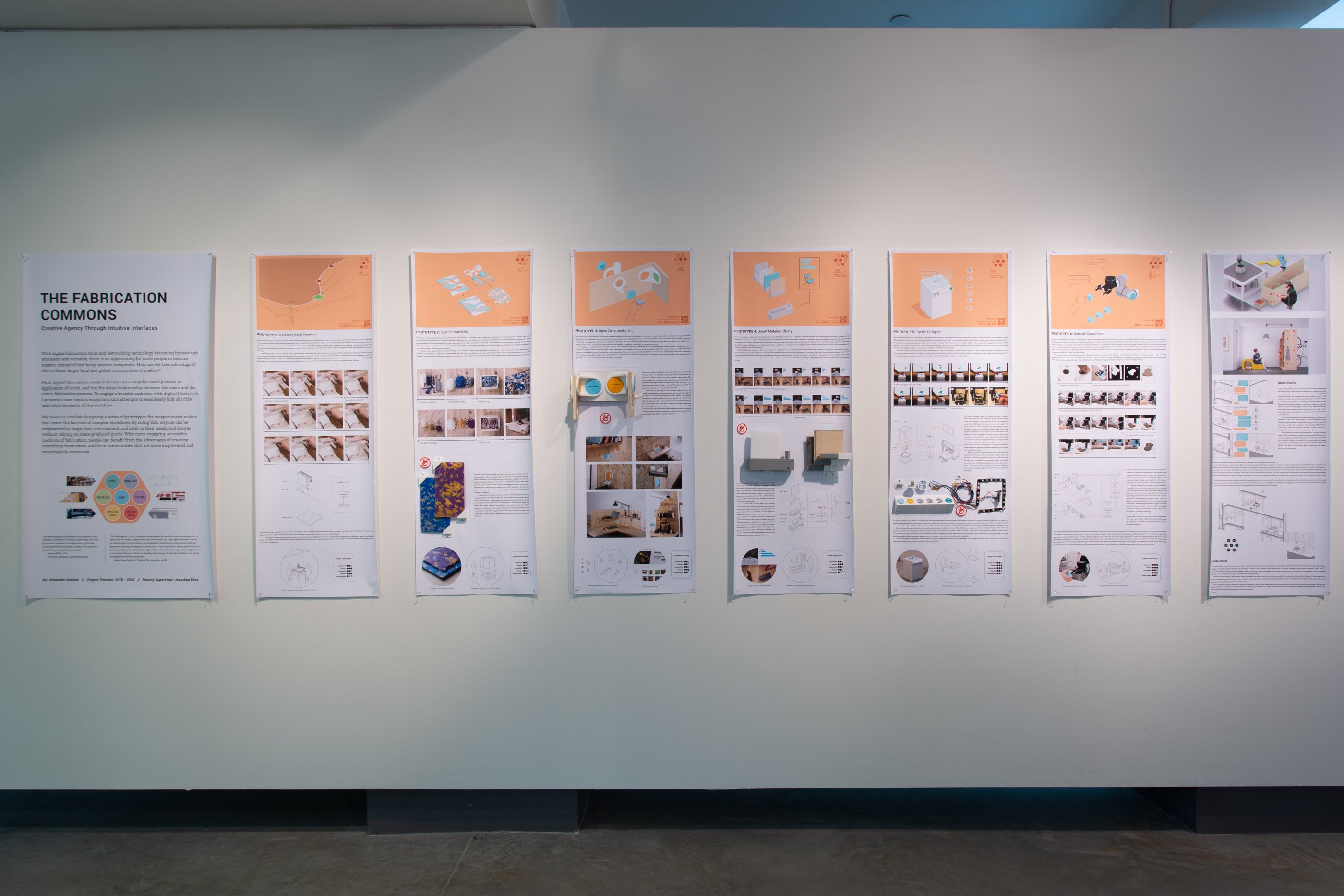 Picture of exhibition panels and drawings