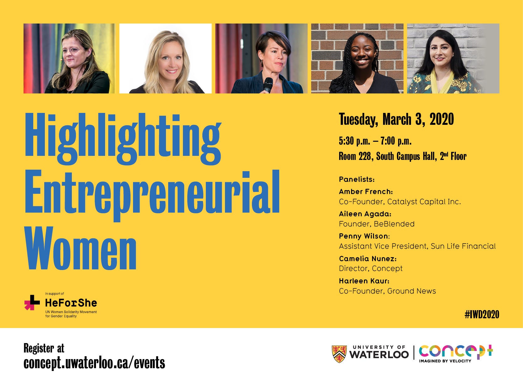 Highlighting Entrepreneurial Women #IWD2020  banner