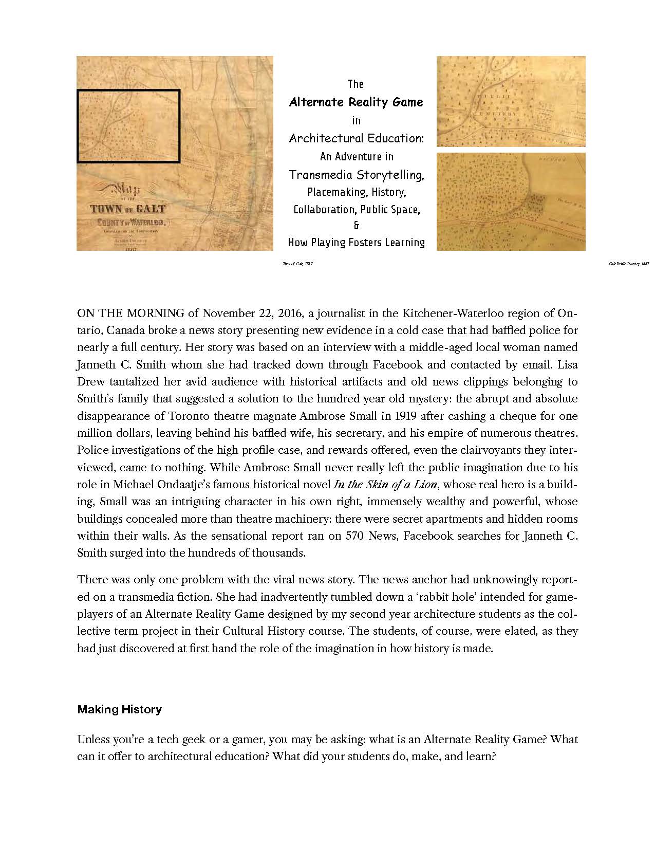 Tracey Eve Winton - The Alternate Reality Game in Architectural Education 