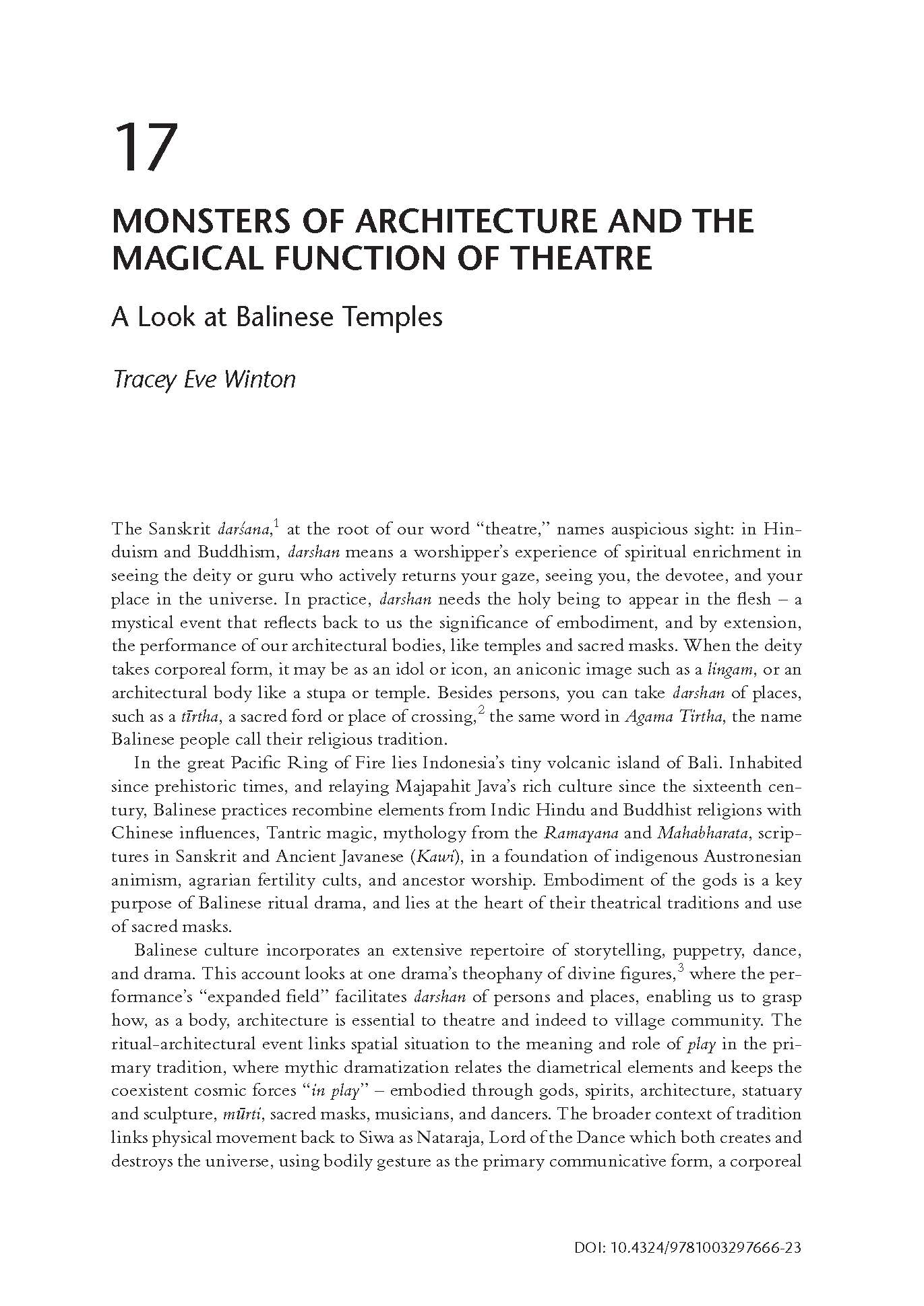 Tracey Eve Winton - Monsters of Architecture - Theatres of Architectural Imagination 